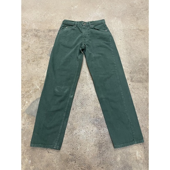 Vintage Levis 555 Jeans Mens 30x30 Green Relaxed Fit Straight Leg USA 90s